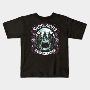 Salem's Sisters Bad Girls Club - Vintage Occult - Goth Witches Kids T-Shirt